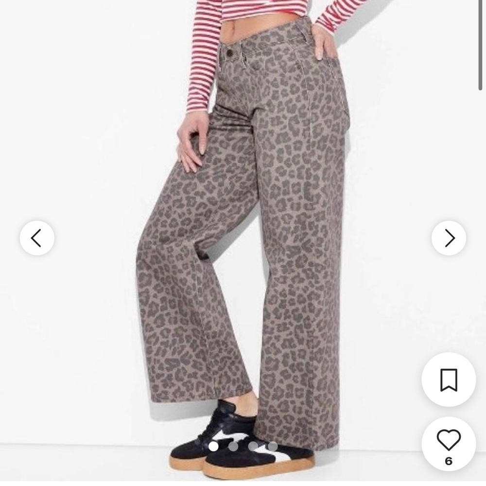 Wild Fable Leopard Jeans - XS